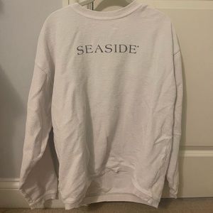 Cream and navy seaside crewneck